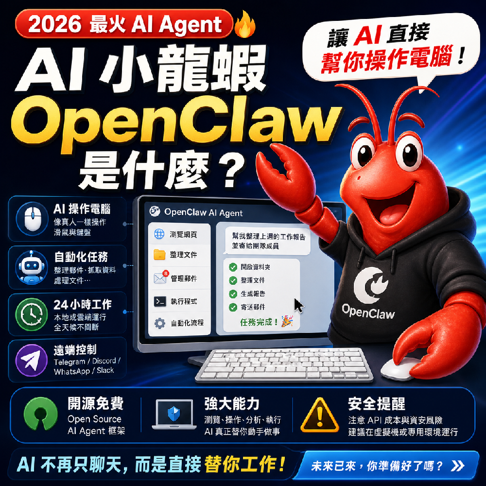 OpenClaw 是什麼？AI 小龍蝦能操作電腦，但風險也要先看懂