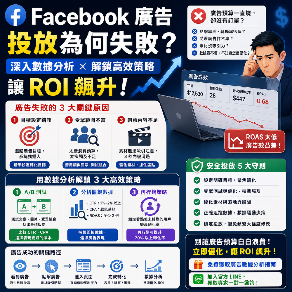 Facebook 廣告投放為什麼沒轉換？Meta 廣告數據診斷與優化指南